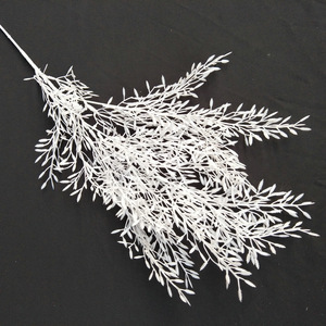 Composizione floreale del soffitto di nozze, decorazione, bambù, erba artificiale e di acacia - Product Image 5