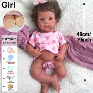 Exquisitas muñecas Reborn <span class=keywords><strong>de</strong></span> silicona sólida con pelo <span class=keywords><strong>corto</strong></span> para niños pequeños, regalo <span class=keywords><strong>de</strong></span> <span class=keywords><strong>cumpleaños</strong></span> para recién nacidos <span class=keywords><strong>de</strong></span> 19 pulgadas, precio al por mayor - Product Image 4