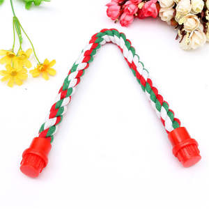 ที่มีสีสันนกแก้วคอนของเล่นเชือกฝ้ายยืนเสาซึ่งสามารถงอได้อย่างอิสระและคงที่ในกรงนก - Product Image 6