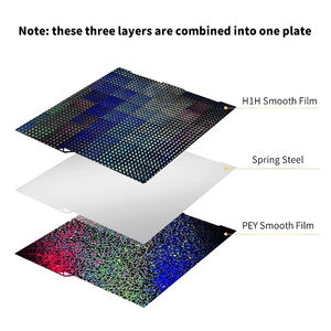 Plaque de construction 256x268 pour Anycubic Kobra 3 Combo, plaque en acier à ressort double face PEO PET <span class=keywords><strong>PEY</strong></span>, surface de construction pour imprimante 3D - Product Image 4