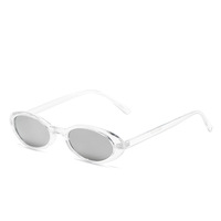 Lunettes à petite monture pour femmes monture ovale tendance hip-hop Lunettes de soleil PC en gros 2025