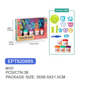 Ensemble de pâte à <span class=keywords><strong>modeler</strong></span> EPT, grande pâte colorée avec accessoires, kit de pâte à <span class=keywords><strong>modeler</strong></span> non toxique pour enfants, jouet créatif de bricolage, cadeau d'anniversaire - Product Image 4