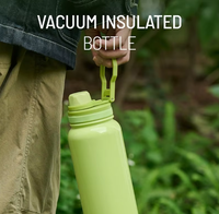 Bouteille d'eau sportive réutilisable OEM, isotherme à double paroi sous vide, gourde portable pour camping et voyage en voiture