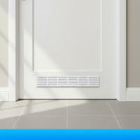 Grille de ventilation inférieure portable en ABS étanche pour portes de toilettes, idéale pour les camping-cars, les bâtiments modulaires et la ventilation des portes de salle de bain