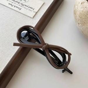 Pinces à cheveux à nœud imprimé léopard pour femmes, grandes, de haute qualité, pour coiffure arrière, épingles à cheveux torsadées, accessoires capillaires en cuir - Product Image 2