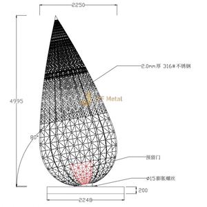 ANW9751 Escultura Art Deco de Acero Inoxidable Sostenible, Decoración Ecológica con Larga Duración - Product Image 1