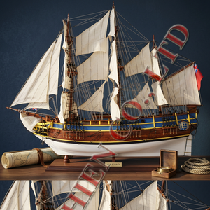 เรือจำลอง HMS BOUNTY ทำจากไม้ งานฝีมือสไตล์เรือเดินสมุทร ของตกแต่ง ผลิตในเวียดนาม โดยบริษัท GIA NHIEN CO. LTD - Product Image 3