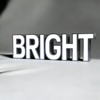 Bandes LED RGB en acrylique personnalisées de haute qualité, éclairées par l'avant, étanches, pour enseignes commerciales extérieures, centres commerciaux, écoles et entreprises