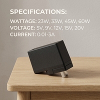 Adaptateur d'alimentation à découpage rapide USB AC/DC 15W 27W 36W 45W 5V 12V 15V 0.3A 2.5A avec prises UK US AU EU