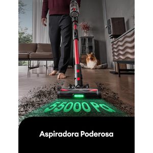 Aspiradora inalámbrica de 550W y 50Kpa con 60 minutos de autonomía, iluminación láser para detectar polvo y cepillo antienredos para uso doméstico. - Product Image 2