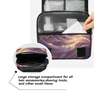 Sac de toilette de voyage suspendu de qualité supérieure avec séparation humide/sèche, personnalisable avec logo, faible MOQ, sacs de rangement cosmétiques - Product Image 5