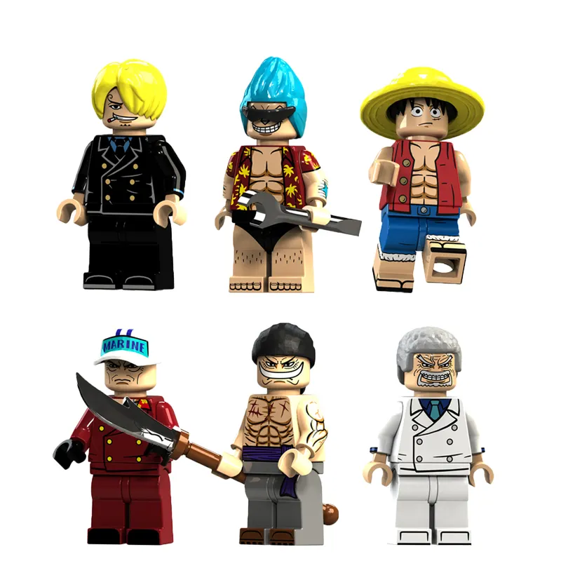 KT1008 Anime Cartoon One Piece Shanks Namie Robin Frank Luffy Mini Building Blocks Figure For Collection Toys