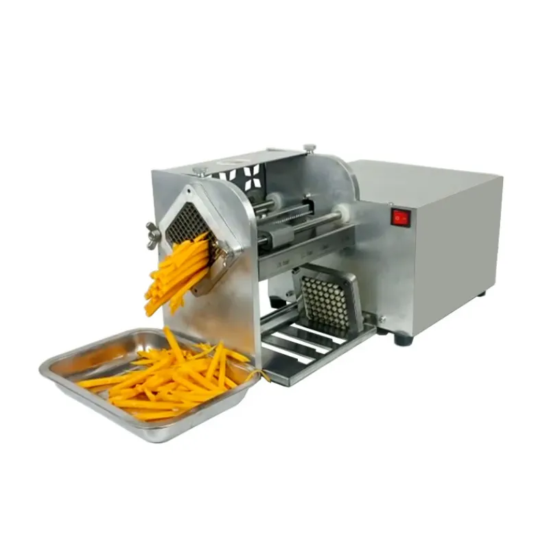 Petite machine de découpe de copeaux électrique domestique commerciale en acier inoxydable machine de découpe automatique de pommes de terre de radis