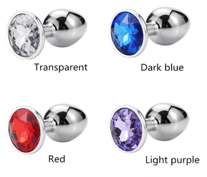 Mehrfarbige glatte Metall Butt Anal Plug Anfänger Erotik Spielzeug <span class=keywords><strong>Anus</strong></span> <span class=keywords><strong>Stimulator</strong></span> für Männer und Frauen <span class=keywords><strong>Sex</strong></span> Dildo Jelal Geschenk - Product Image 5