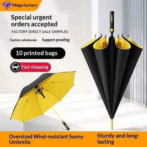 Nouveau <span class=keywords><strong>parapluie</strong></span> de golf squelette bicolore pour homme d'affaires, robuste, résistant au vent, droit, double usage, pour le soleil - Product Image 5