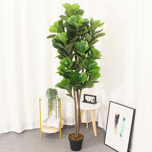 Decoración para el hogar, 6 pies, casi Natural, imitación, pequeñas plantas de Lyrata verde en maceta, hoja Artificial de violín, higuera - Product Image 4