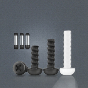 <span class=keywords><strong>Nylon</strong></span>-Kunststoff Phillips-Flachkopfschrauben OEM Weiße Kunststoffkappen Flach M3 M4 Gewindeschrauben Mutter M12 Zoll für Maschinen-Stopfmutter - Product Image 3