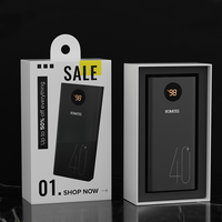 Boîte cadeau électronique carrée en carton gris recyclable personnalisée, nouvelle boîte créative pour chargeur, gaufrage, pelliculage mat, papier
