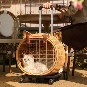 Hayvan köpek Pet hasır kedi taşıyıcı - Product Image 4