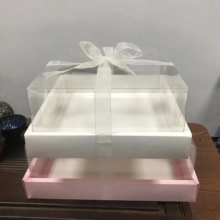 Wholesale Square Rectangle Transparent Box Multifunctional Snack Gift Box