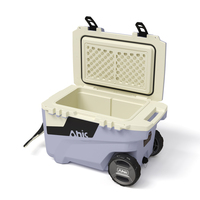 Glacière isotherme 55QT avec poignée, boîte à glace isolée, pour camping, pêche, pique-nique, plage, robuste, étanche