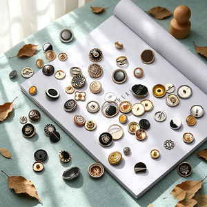 Boutons métalliques sans nickel à tige bombée, personnalisables avec logo de marque, boutons de couture champignon, accessoires pour vêtements - Product Image 1