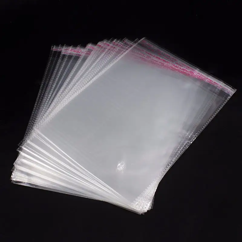 SZHOYO Custom Size Clear OPP Cellophane Poly Plastic bag Self Adhesive Plastic Bag For Clothing Packaging