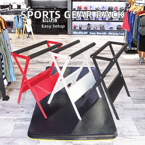 Moderno Soporte de Exhibición de Metal con Recubrimiento en Polvo para Equipos Deportivos, Fácil de Montar, para Almacenamiento de Raquetas, Tiendas de Gimnasio - Product Image 3