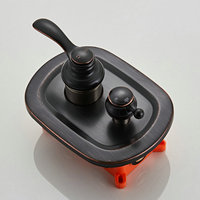 Smesbeelee système de douche, en Bronze frotté à l'huile, 3 fonctions, corps de Valve In-mur, ensemble de robinets de douche