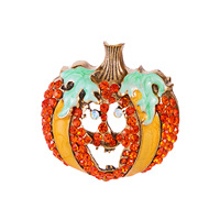 Broches de revers en alliage plaqué, best-seller transfrontalier, vente en gros d'usine, pour Halloween, avec des citrouilles souriantes amusantes