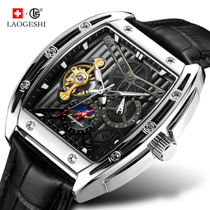 Montres pour hommes, fournisseurs de montres automatiques mécaniques, montres-bracelets pour hommes <span class=keywords><strong>Boss</strong></span>, <span class=keywords><strong>cuir</strong></span>, tourbillon, rectangle, automatiques, luxe pour hommes - Product Image 1