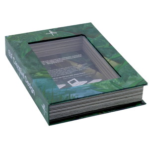Wholesale custom high quality decorative fake book luxury book shaped box with pvc window
