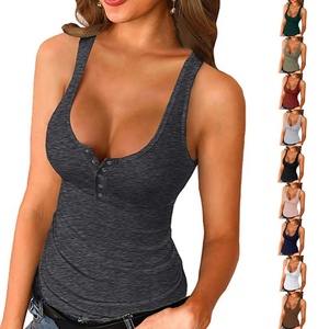 Camiseta <span class=keywords><strong>sin</strong></span> Mangas con Espalda Cruzada y <span class=keywords><strong>Cuello</strong></span> en V para Mujer, <span class=keywords><strong>Blusa</strong></span> de Diseñador - Product Image 6