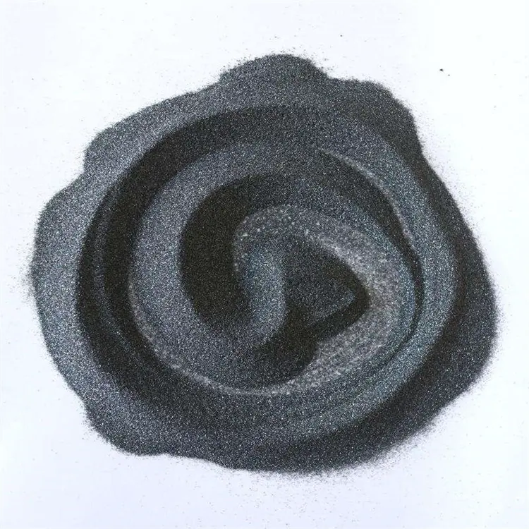 Высокочистый черный карбид кремния мелкодисперсный порошок, размер частиц песка, цена, используемая для шлифования и ковки