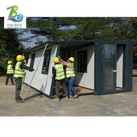 Acier Mur extérieur effet intérieur chambre à coucher avec salle de bain 20ft 40ft maison conteneur modulaire pliable extensible portable