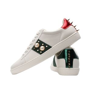 Scarpe da <span class=keywords><strong>donna</strong></span> da uomo basse di design Casual con tigre di alta qualità ricamata a strisce <span class=keywords><strong>verdi</strong></span> <span class=keywords><strong>bianche</strong></span> nere con scatola - Product Image 6