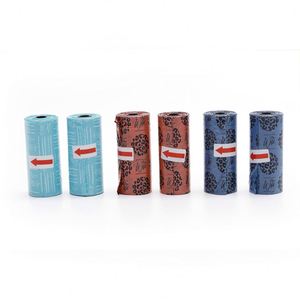 Factory Manufacturers Luxury Biodegradable Pet Garbage Bags 15 PCS/<b>Roll</b> Thickened Printing Dog Poo Bag Supplies - Product Image 4