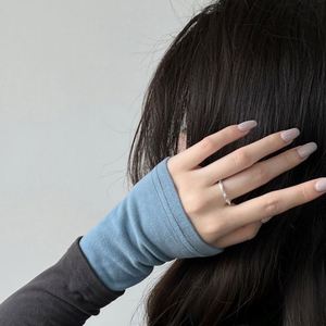 Dylam Personalized <b>Statement</b> Design 925 Sterling <b>Silver</b> Rhodium Plated Twisted Double Layer Beaded Geometric Open Jewelry <b>Rings</b> - Product Image 4