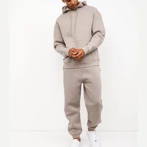 Chándal deportivo de color sólido para hombre, ropa con capucha de tela 100% de algodón, novedad