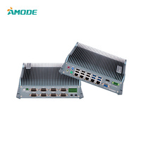 PC Mini Industri Tanpa Kipas dengan 5 Port Jaringan Gigabit 8 Port Serial RS232 DDR4 SSD Dirancang untuk Otomasi Industri