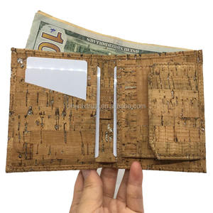 <span class=keywords><strong>Crypto</strong></span>-cartera de cuero de corcho <span class=keywords><strong>Real</strong></span> para hombre, cartera biodegradable de alta calidad - Product Image 6