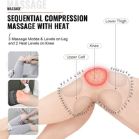 Neuer OEM/ODM Wiederaufladbarer Vibrationsmassagegerät mit Zeitsteuerung, Physiotherapie, Heißkompresse und Wärmefunktion für Beine und Knie