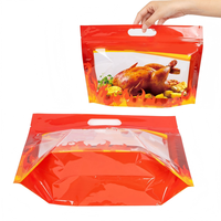Bolsa Laminada de Grado Alimenticio con Impresión Personalizada, Bolsa con Ventana Antivaho de PET/PE para Pollo Asado en Rostizador