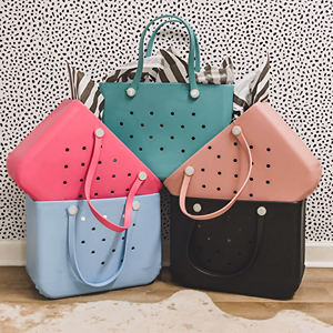 תיקי יד לנשים של LVENER, לוגו בהתאמה אישית, סגנון I Speak Fluent, תיק נשיאה עם ידית לנשים, תיק חוף EVA של <span class=keywords><strong>Mk</strong></span> Christian - Product Image 3