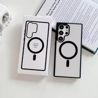Étui de téléphone à chargement sans fil coloré pour Samsung S26 Ultra S25 Plus S24 FE S23 S22 S25, coque magnétique de protection