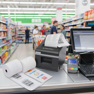 Rotoli di Carta Termica Senza BPA 80mm X 70m, Carta Termica Bianca Premium per Stampanti POS - Product Image 4