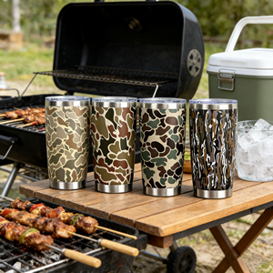 Vaso Térmico Personalizado de Acero Inoxidable con Camuflaje de 20oz/30oz, Reutilizable para Deportes al Aire Libre, Viajes y Camping - Product Image 4