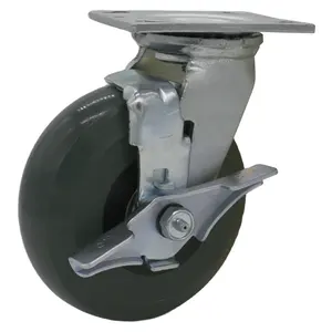 S-S high technology elastomer polyurethane wheel gray solid PU caster