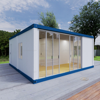Récipient maison avec panneaux solaires, mobile prêt fait 4 lit plat pack amovible tata préfabriqués maisons 40 pieds maison de récipient