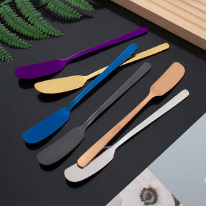 Commercio all'ingrosso della fabbrica torta di marmellata di Dessert crema di formaggio spalmatore di burro coltello argento oro acciaio inox burro coltello - Product Image 4